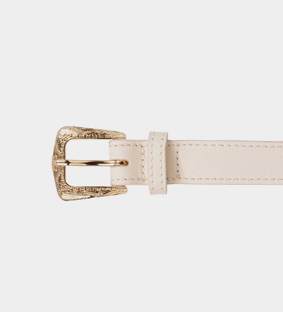 DAMES Brantano TASSEN | Beige lederen cowboyriem