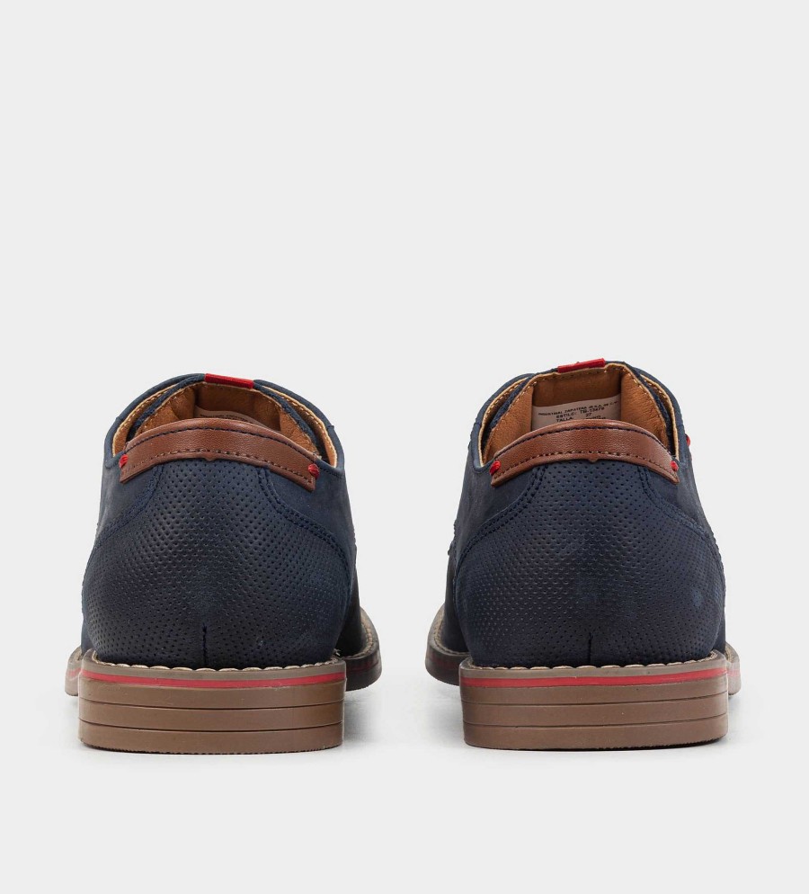 HEREN Brantano CASUAL | Blauwe nubuck vrijetijdsschoen