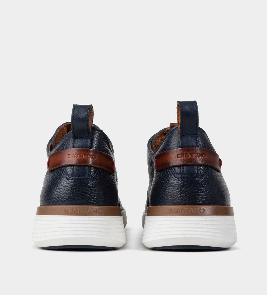 HEREN Brantano SNEAKERS | Marine lederen sport-casual schoen