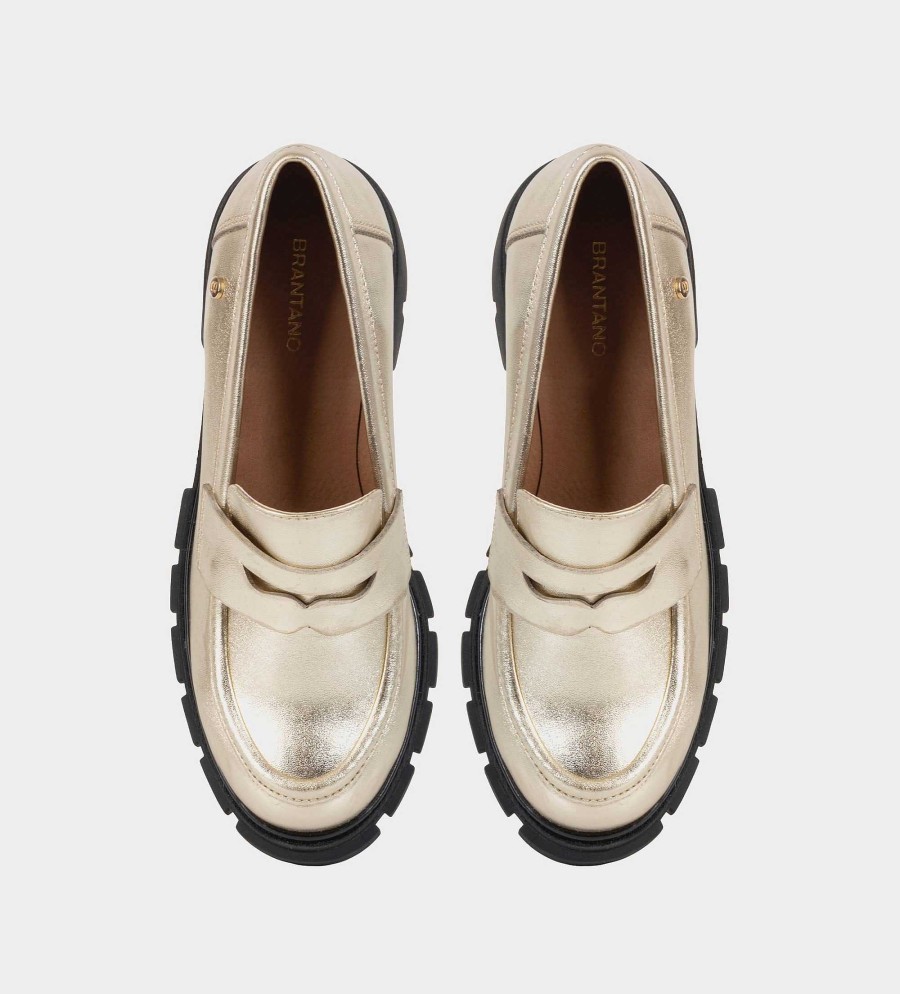 DAMES Brantano PLATS EN LOAFERS | Platinum Track-moccasin