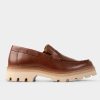 HEREN Brantano MOCCASINS | Tankleurige lederen track-mocassins