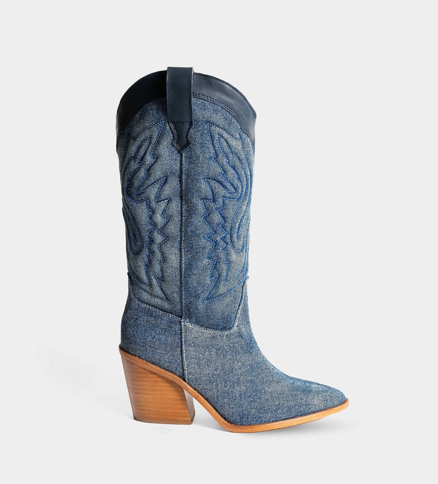 DAMES Brantano LAARZEN EN ENKELLAARSJES | Blauwe denim westernlaars