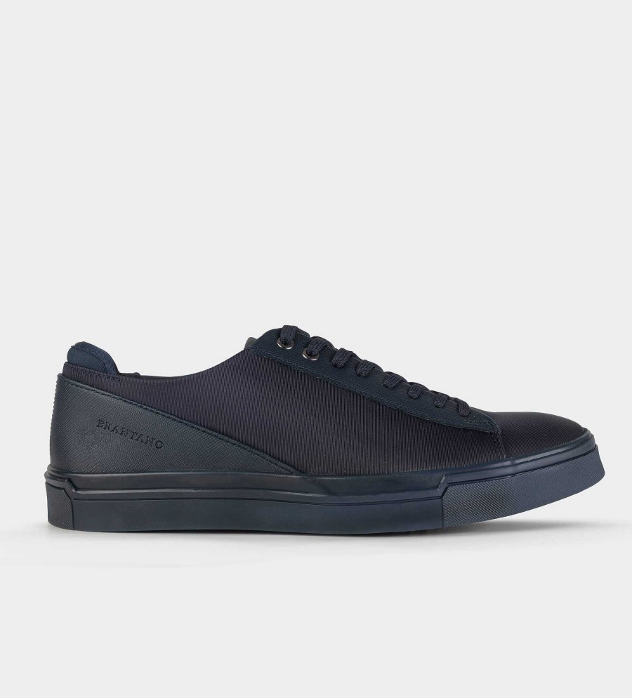 HEREN Brantano SNEAKERS | Marineblauwe canvas casual sneakers