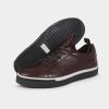 HEREN Brantano SNEAKERS | Bruin leren sneakersdetail