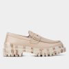 HEREN Brantano MOCCASINS | Beige leren slip-on-track mocassin