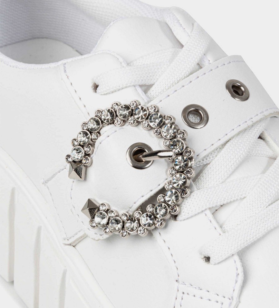 DAMES Brantano SNEAKERS | Witte hardwareplatformsneaker