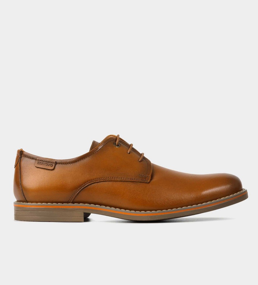 HEREN Brantano CASUAL | Tan lederen Oxford schoen