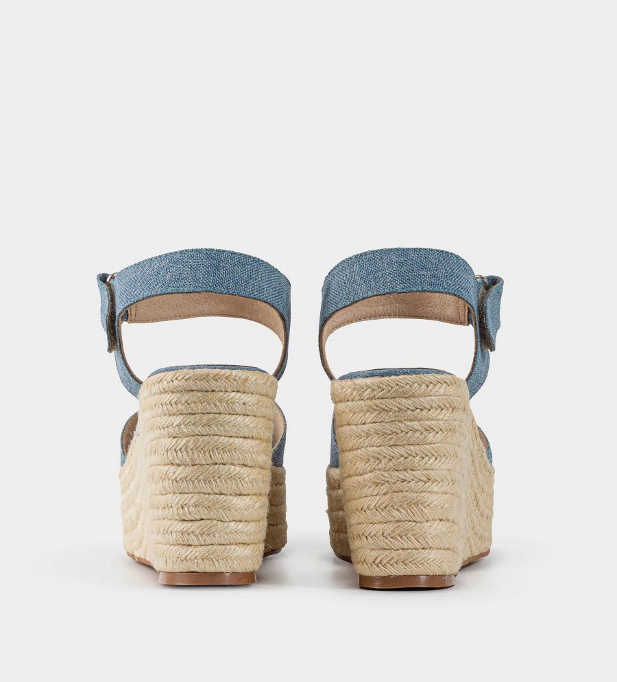 DAMES Brantano SANDALEN EN PLATFORMS | Blauwe denim sleehaksandaal