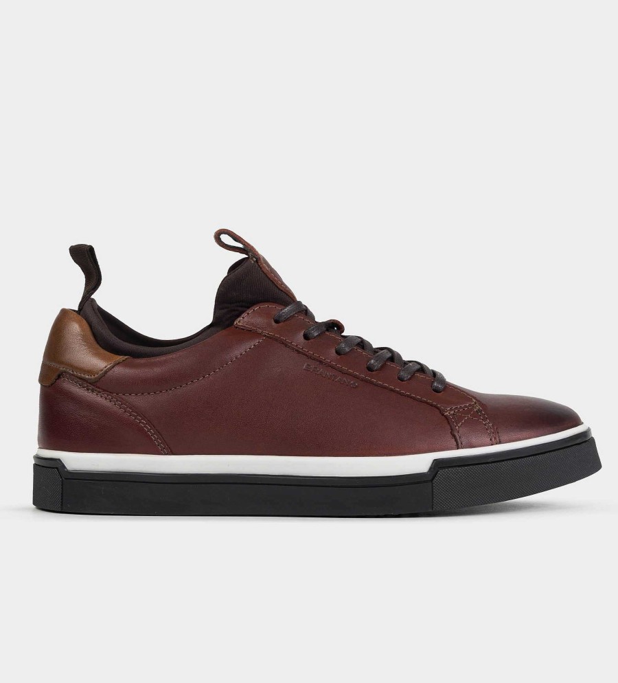 HEREN Brantano SNEAKERS Casual wijn lederen sneakers Infanajwsuoj