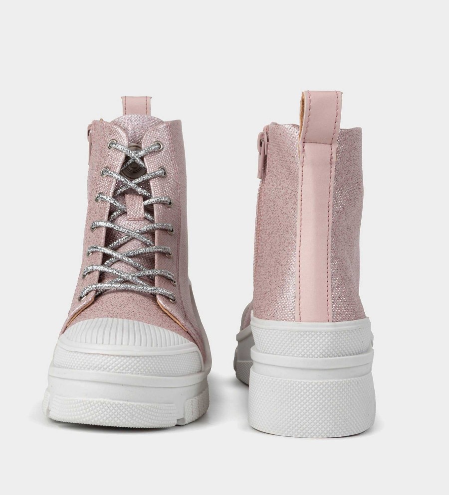 DAMES Brantano SNEAKERS | Roze sport enkellaarzen