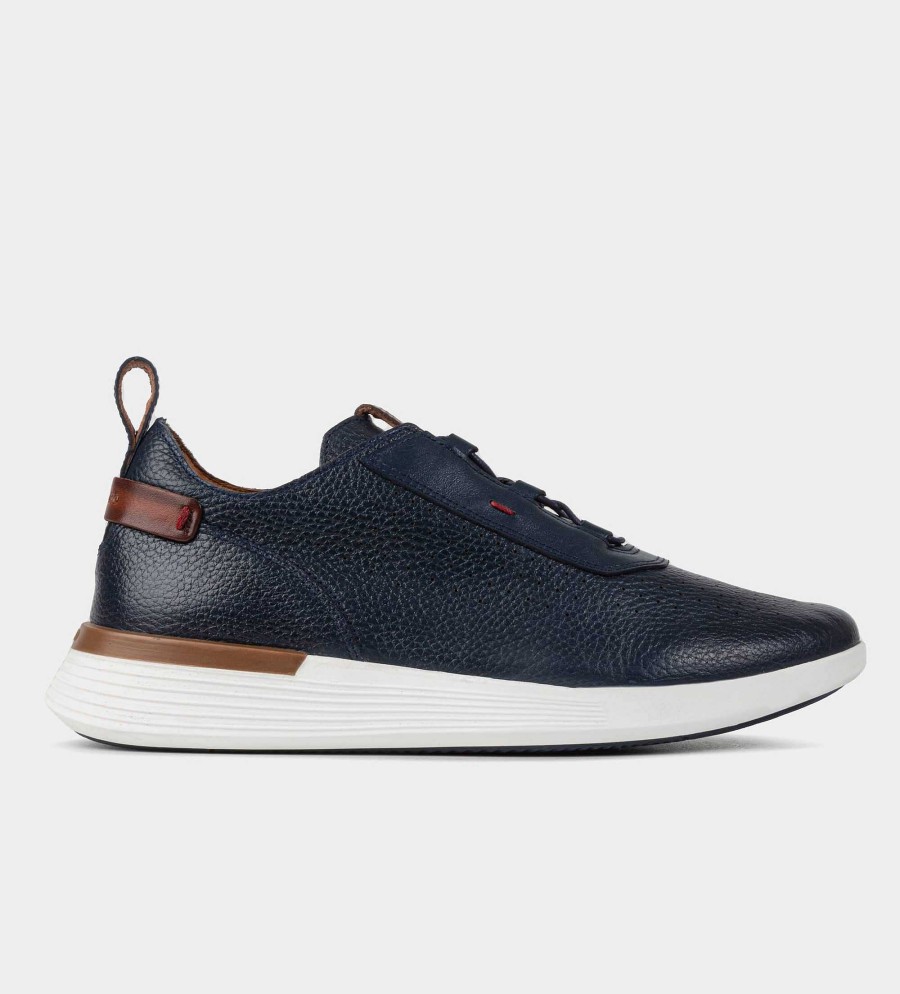 HEREN Brantano SNEAKERS | Marine lederen sport-casual schoen