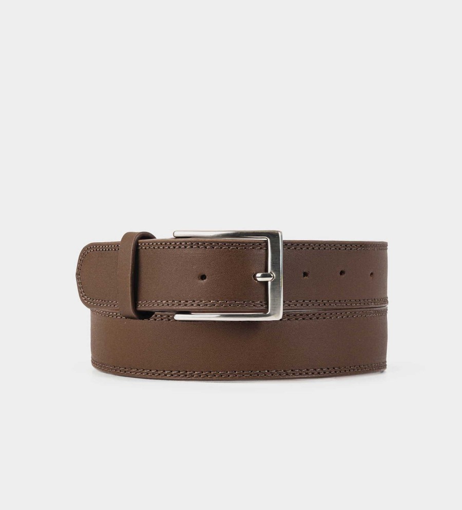 HEREN Brantano RIEMEN | Bruin lederen riem