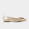 DAMES Brantano PLATS EN LOAFERS | Ballerina platte gouden hardware