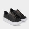 DAMES Brantano SNEAKERS | Zwarte kristallen veter sneaker