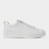 DAMES Brantano SNEAKERS | Witte getextureerde sneakers