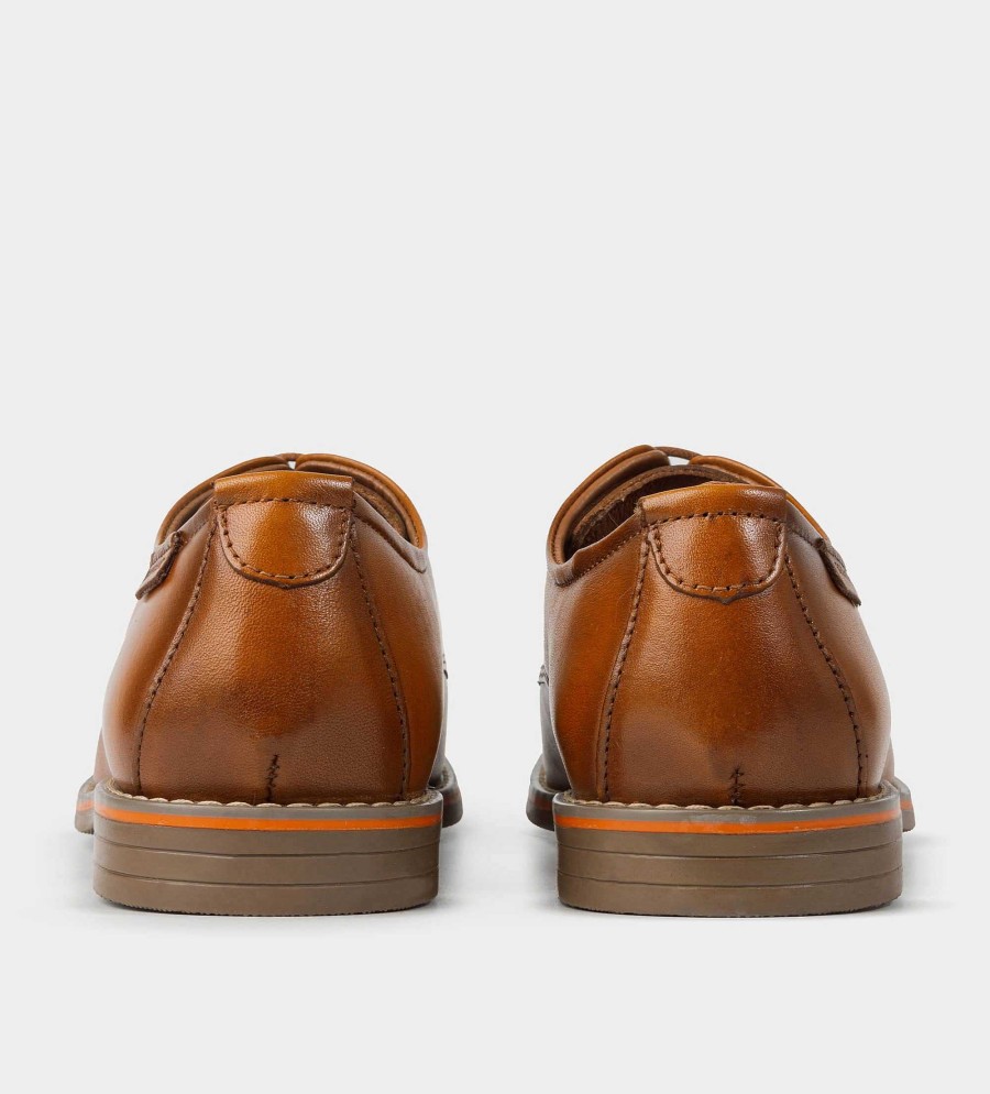 HEREN Brantano CASUAL | Tan lederen Oxford schoen