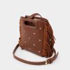 DAMES Brantano TASSEN | Tan gefranjerde mini-tas