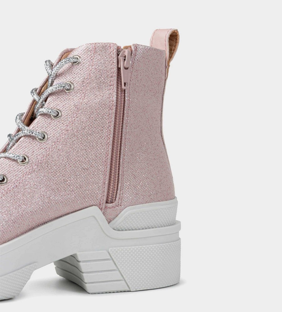 DAMES Brantano SNEAKERS | Roze sport enkellaarzen